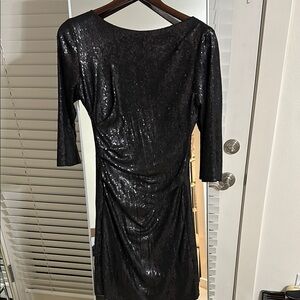 NWTT PARKER Black Sequin Midi Dress